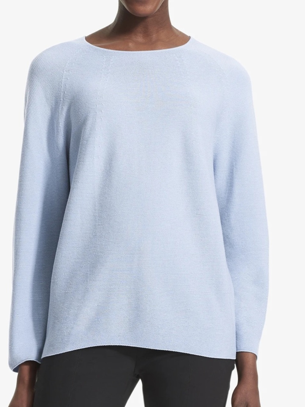 M.M. Lafleur Chadwick Hydrangea Blue Textured Sweater